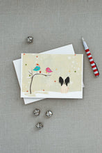 Load image into Gallery viewer, Christmas Presents between Friends Papillon - Black and White Greeting Cards -  Blank Note Cards – 8-Pack of Artist-Designed Cards with Envelopes
