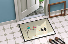 Load image into Gallery viewer, Christmas Presents between Friends Papillon Black White Doormat - 24x36 Decorative Floor Mat – Indoor/Outdoor Rug with Artistic Flair BB2548JMAT