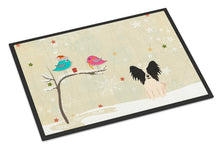 Load image into Gallery viewer, Christmas Presents between Friends Papillon Black White Doormat - 24x36 Decorative Floor Mat – Indoor/Outdoor Rug with Artistic Flair BB2548JMAT