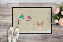 Load image into Gallery viewer, Christmas Presents between Friends Papillon Sable White Doormat - 24x36 Decorative Floor Mat – Indoor/Outdoor Rug with Artistic Flair BB2549JMAT