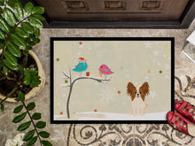 Load image into Gallery viewer, Christmas Presents between Friends Papillon Red White Doormat - 24x36 Decorative Floor Mat – Indoor/Outdoor Rug with Artistic Flair BB2550JMAT