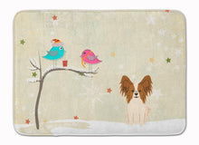 Load image into Gallery viewer, Christmas Presents between Friends Papillon Red White Machine Washable Memory Foam Mat BB2550RUG