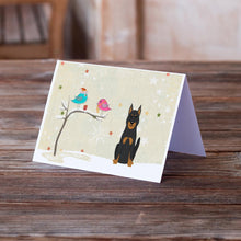 Load image into Gallery viewer, Christmas Presents between Friends Beauce Shepherd Dog Greeting Cards -  Blank Note Cards – 8-Pack of Artist-Designed Cards with Envelopes