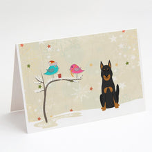 Load image into Gallery viewer, Christmas Presents between Friends Beauce Shepherd Dog Greeting Cards -  Blank Note Cards – 8-Pack of Artist-Designed Cards with Envelopes
