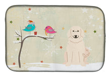 Load image into Gallery viewer, Christmas Presents between Friends Great Pyrenese Dish Drying Mat – Absorbent, Artistic Kitchen Essentials BB2555DDM