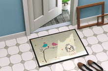 Load image into Gallery viewer, Christmas Presents between Friends Shih Tzu Silver White Doormat - 24x36 Decorative Floor Mat – Indoor/Outdoor Rug with Artistic Flair BB2557JMAT