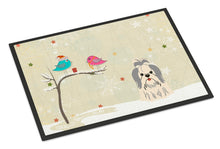 Load image into Gallery viewer, Christmas Presents between Friends Shih Tzu Silver White Doormat - 24x36 Decorative Floor Mat – Indoor/Outdoor Rug with Artistic Flair BB2557JMAT