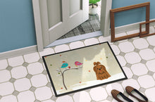 Load image into Gallery viewer, Christmas Presents between Friends Shih Tzu Chocolate Doormat - 24x36 Decorative Floor Mat – Indoor/Outdoor Rug with Artistic Flair BB2558JMAT