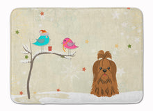 Load image into Gallery viewer, Christmas Presents between Friends Shih Tzu Chocolate Machine Washable Memory Foam Mat BB2558RUG
