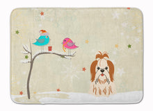 Load image into Gallery viewer, Christmas Presents between Friends Shih Tzu Red White Machine Washable Memory Foam Mat BB2559RUG
