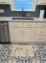 Load image into Gallery viewer, Christmas Presents between Friends Bedlington Terrier Blue Machine Washable Memory Foam Mat BB2562RUG