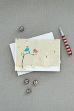 Load image into Gallery viewer, Christmas Presents between Friends Bedlington Terrier - Sandy Greeting Cards -  Blank Note Cards – 8-Pack of Artist-Designed Cards with Envelopes