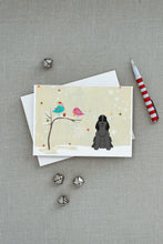 Load image into Gallery viewer, Christmas Presents between Friends Cocker Spaniel - Black Greeting Cards -  Blank Note Cards – 8-Pack of Artist-Designed Cards with Envelopes