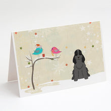 Load image into Gallery viewer, Christmas Presents between Friends Cocker Spaniel - Black Greeting Cards -  Blank Note Cards – 8-Pack of Artist-Designed Cards with Envelopes