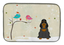 Load image into Gallery viewer, Christmas Presents between Friends Cocker Spaniel Black Tan Dish Drying Mat – Absorbent, Artistic Kitchen Essentials BB2565DDM