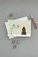 Load image into Gallery viewer, Christmas Presents between Friends Cocker Spaniel - Black and Tan Greeting Cards -  Blank Note Cards – 8-Pack of Artist-Designed Cards with Envelopes