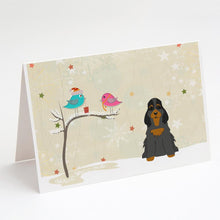 Load image into Gallery viewer, Christmas Presents between Friends Cocker Spaniel - Black and Tan Greeting Cards -  Blank Note Cards – 8-Pack of Artist-Designed Cards with Envelopes