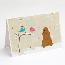 Load image into Gallery viewer, Christmas Presents between Friends Cocker Spaniel - Red Greeting Cards -  Blank Note Cards – 8-Pack of Artist-Designed Cards with Envelopes