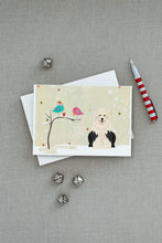 Load image into Gallery viewer, Christmas Presents between Friends Old English Sheepdog Greeting Cards -  Blank Note Cards – 8-Pack of Artist-Designed Cards with Envelopes