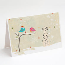 Load image into Gallery viewer, Christmas Presents between Friends Dalmatian Greeting Cards -  Blank Note Cards – 8-Pack of Artist-Designed Cards with Envelopes