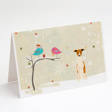 Load image into Gallery viewer, Christmas Presents between Friends Whippet Greeting Cards -  Blank Note Cards – 8-Pack of Artist-Designed Cards with Envelopes