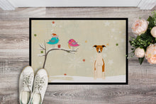 Load image into Gallery viewer, Christmas Presents between Friends Whippet Doormat - 24x36 Decorative Floor Mat – Indoor/Outdoor Rug with Artistic Flair BB2571JMAT