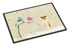Load image into Gallery viewer, Christmas Presents between Friends Whippet Doormat - 24x36 Decorative Floor Mat – Indoor/Outdoor Rug with Artistic Flair BB2571JMAT