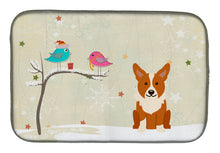Load image into Gallery viewer, Christmas Presents between Friends Corgi Dish Drying Mat – Absorbent, Artistic Kitchen Essentials BB2572DDM