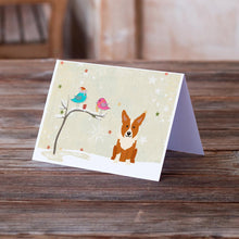 Load image into Gallery viewer, Christmas Presents between Friends Corgi Greeting Cards -  Blank Note Cards – 8-Pack of Artist-Designed Cards with Envelopes