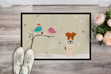 Load image into Gallery viewer, Christmas Presents between Friends Wire Fox Terrier Doormat - 24x36 Decorative Floor Mat – Indoor/Outdoor Rug with Artistic Flair BB2573JMAT