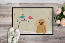 Load image into Gallery viewer, Christmas Presents between Friends Pekingnese Fawn Sable Doormat - 24x36 Decorative Floor Mat – Indoor/Outdoor Rug with Artistic Flair BB2576JMAT