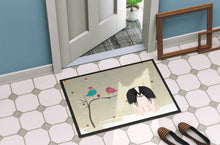Load image into Gallery viewer, Christmas Presents between Friends Pekingnese Black White Doormat - 24x36 Decorative Floor Mat – Indoor/Outdoor Rug with Artistic Flair BB2577JMAT
