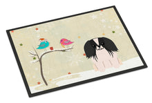 Load image into Gallery viewer, Christmas Presents between Friends Pekingnese Black White Doormat - 24x36 Decorative Floor Mat – Indoor/Outdoor Rug with Artistic Flair BB2577JMAT