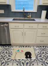 Load image into Gallery viewer, Christmas Presents between Friends Pekingnese Black Machine Washable Memory Foam Mat BB2579RUG