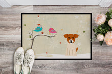 Load image into Gallery viewer, Christmas Presents between Friends Jack Russell Terrier Doormat - 24x36 Decorative Floor Mat – Indoor/Outdoor Rug with Artistic Flair BB2580JMAT