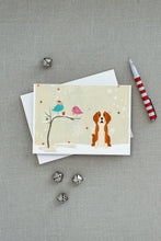 Load image into Gallery viewer, Christmas Presents between Friends English Foxhound Greeting Cards -  Blank Note Cards – 8-Pack of Artist-Designed Cards with Envelopes