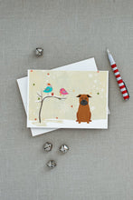 Load image into Gallery viewer, Christmas Presents between Friends Chinese Chongqing Dog Greeting Cards -  Blank Note Cards – 8-Pack of Artist-Designed Cards with Envelopes