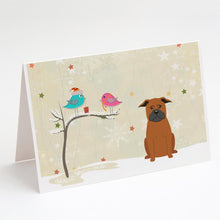 Load image into Gallery viewer, Christmas Presents between Friends Chinese Chongqing Dog Greeting Cards -  Blank Note Cards – 8-Pack of Artist-Designed Cards with Envelopes