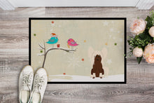 Load image into Gallery viewer, Christmas Presents between Friends Chinese Crested Cream Doormat - 24x36 Decorative Floor Mat – Indoor/Outdoor Rug with Artistic Flair BB2585JMAT