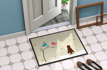 Load image into Gallery viewer, Christmas Presents between Friends Chinese Crested Cream Doormat - 24x36 Decorative Floor Mat – Indoor/Outdoor Rug with Artistic Flair BB2585JMAT