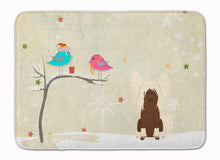 Load image into Gallery viewer, Christmas Presents between Friends Chinese Crested Cream Machine Washable Memory Foam Mat BB2585RUG