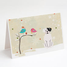Load image into Gallery viewer, Christmas Presents between Friends Boxer - White Greeting Cards -  Blank Note Cards – 8-Pack of Artist-Designed Cards with Envelopes
