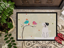 Load image into Gallery viewer, Christmas Presents between Friends White Boxer Cooper Doormat - 24x36 Decorative Floor Mat – Indoor/Outdoor Rug with Artistic Flair BB2586JMAT