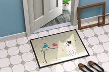 Load image into Gallery viewer, Christmas Presents between Friends White Boxer Cooper Doormat - 24x36 Decorative Floor Mat – Indoor/Outdoor Rug with Artistic Flair BB2586JMAT