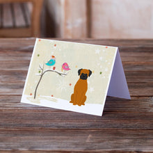 Load image into Gallery viewer, Christmas Presents between Friends Boxer - Fawn Greeting Cards -  Blank Note Cards – 8-Pack of Artist-Designed Cards with Envelopes