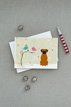 Load image into Gallery viewer, Christmas Presents between Friends Boxer - Fawn Greeting Cards -  Blank Note Cards – 8-Pack of Artist-Designed Cards with Envelopes