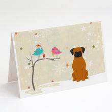Load image into Gallery viewer, Christmas Presents between Friends Boxer - Fawn Greeting Cards -  Blank Note Cards – 8-Pack of Artist-Designed Cards with Envelopes