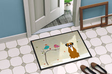 Load image into Gallery viewer, Christmas Presents between Friends Flashy Fawn Boxer Doormat - 24x36 Decorative Floor Mat – Indoor/Outdoor Rug with Artistic Flair BB2588JMAT