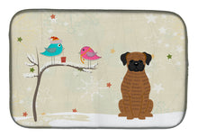 Load image into Gallery viewer, Christmas Presents between Friends Brindle Boxer Dish Drying Mat – Absorbent, Artistic Kitchen Essentials BB2589DDM