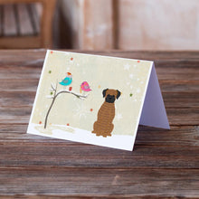 Load image into Gallery viewer, Christmas Presents between Friends Boxer - Brindle Greeting Cards -  Blank Note Cards – 8-Pack of Artist-Designed Cards with Envelopes